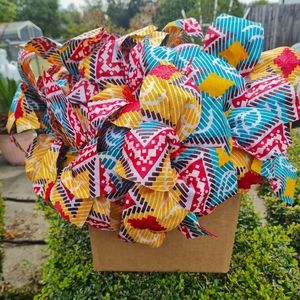 Long Stem Ankara Flowers set of 6 pieces